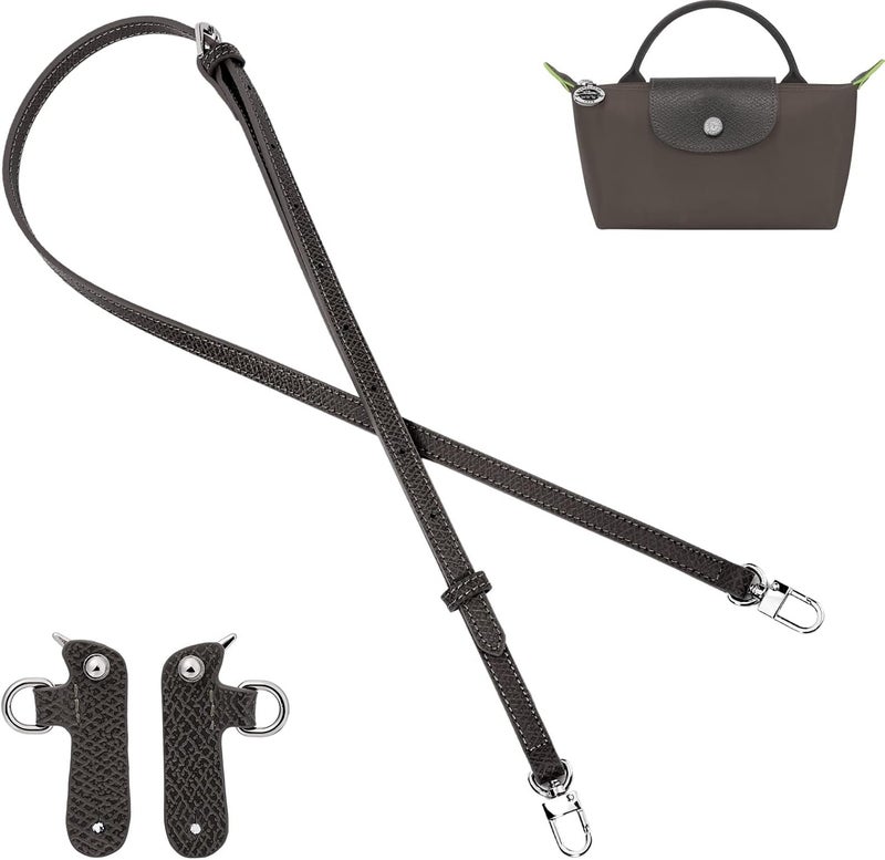 KOMHPS Purse Straps Replacement, Leather Handbag Crossbody Shoulder Strap Kit Adjustable for Mini Longcamp Tote Bag Women - Image 1